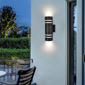 Kohls 2-Light Matte Black Outdoor Wall Lantern Sconce