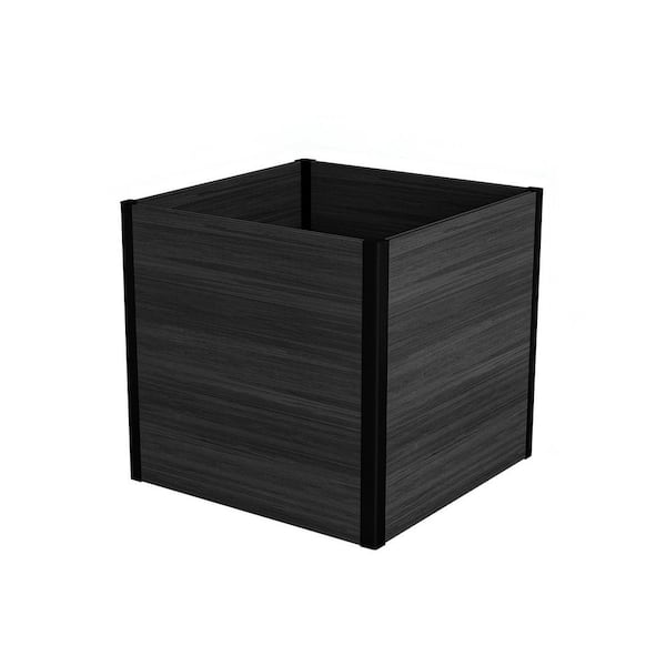 31.5 in. L x 31.5 in. W Black Composite Panel Raised Garden Bed Tree Planter Box
