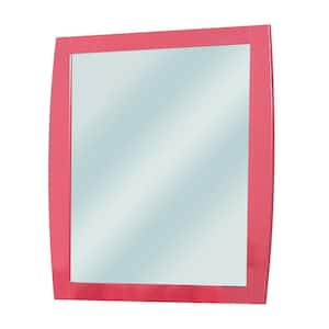 Medium Rectangle Pink Classic Mirror (36 in. H x 32.38 in. W)