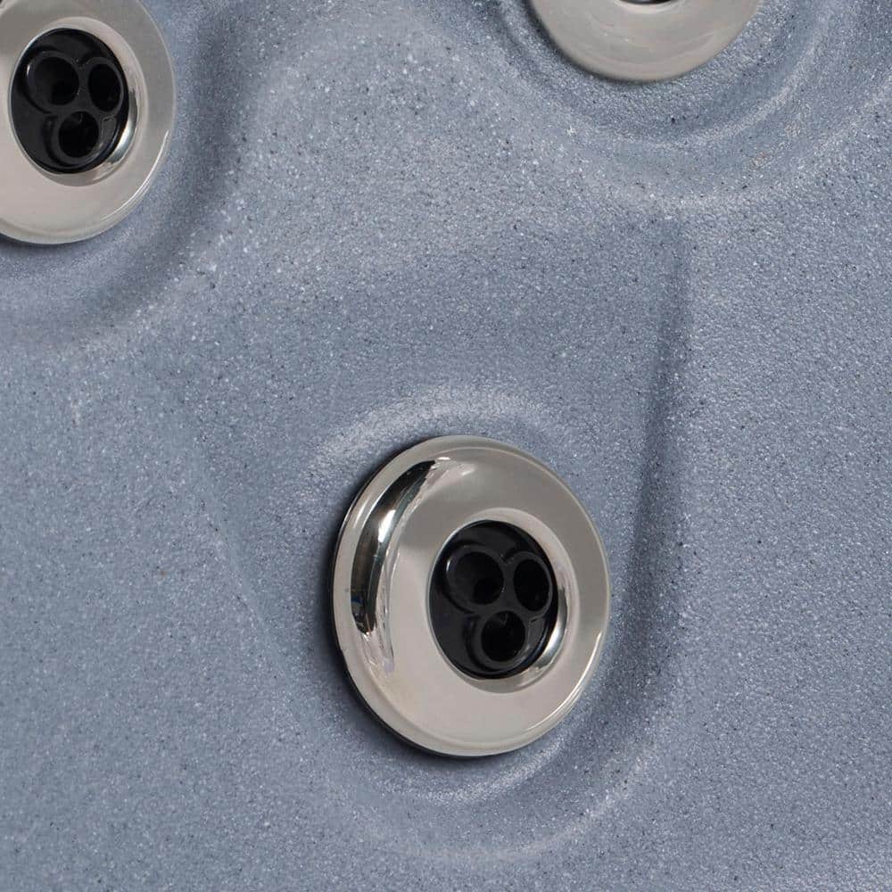Ariana 6-Person Gray Polyethylene Square Hot Tub Spa