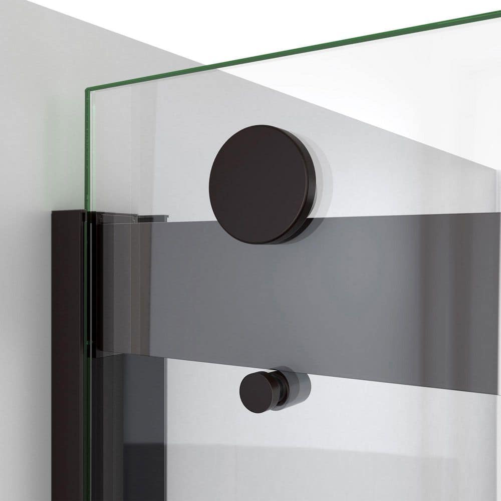 Sapphire-V 76" High Oil Rubbed Bronze Frameless Shower Door