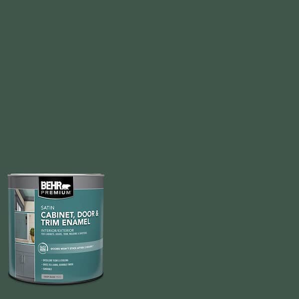 BEHR PREMIUM 1 qt. #470F-7 Deep Jungle Satin Enamel Interior/Exterior Cabinet, Door & Trim Paint