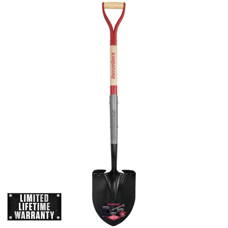 Razor-Back 25.75 in. Wood Handle Super Socket Digging Shovel