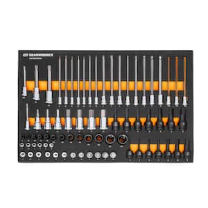 1/4 in., 3/8 in. and 1/2 in. Drive Metric Bit Socket Set with EVA Foam Storage Tray (74-Piece)