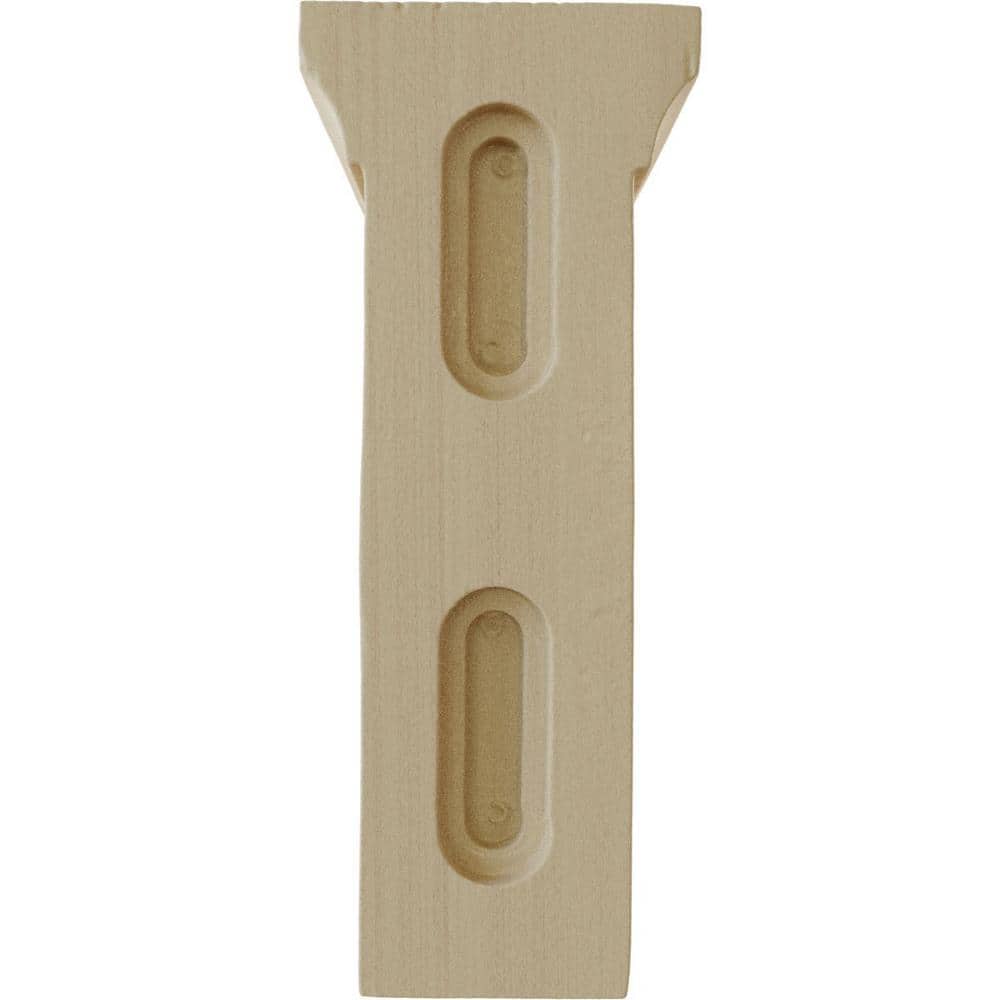 Ekena Millwork 2 1/2"W x 4"D x 6"H Small Gomez Wood Bracket, Rubberwood