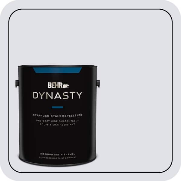 BEHR DYNASTY 1 gal. #640E-2 Lilac Champagne Satin Enamel Interior Stain-Blocking Paint & Primer