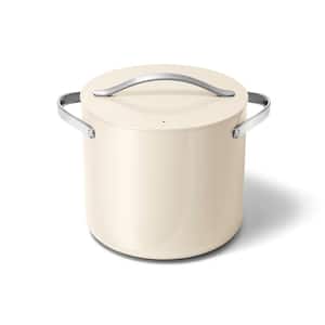Cookware+ 12 qt. Cream Ceramic Nonstick Stock Pot with Lid
