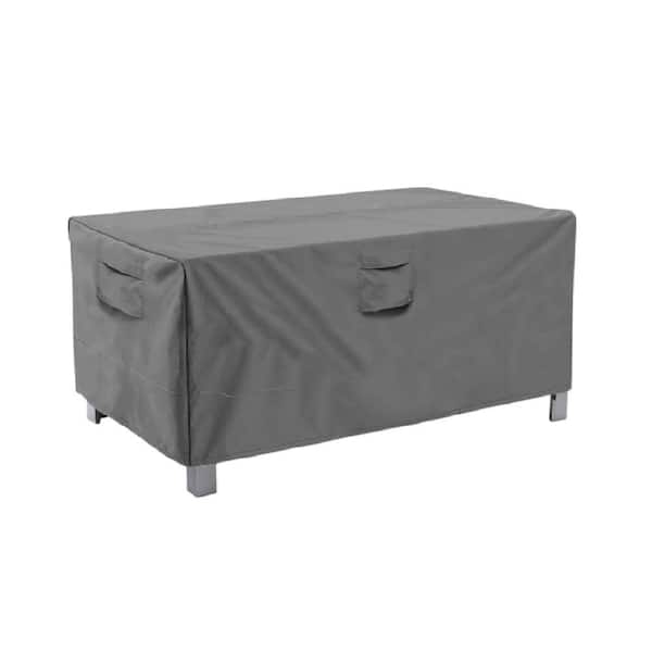 SenQWFa Heavy-Duty Large Grey Rectangular/Oval Patio Table Cover, Waterproof Outdoor Furniture Table Cover