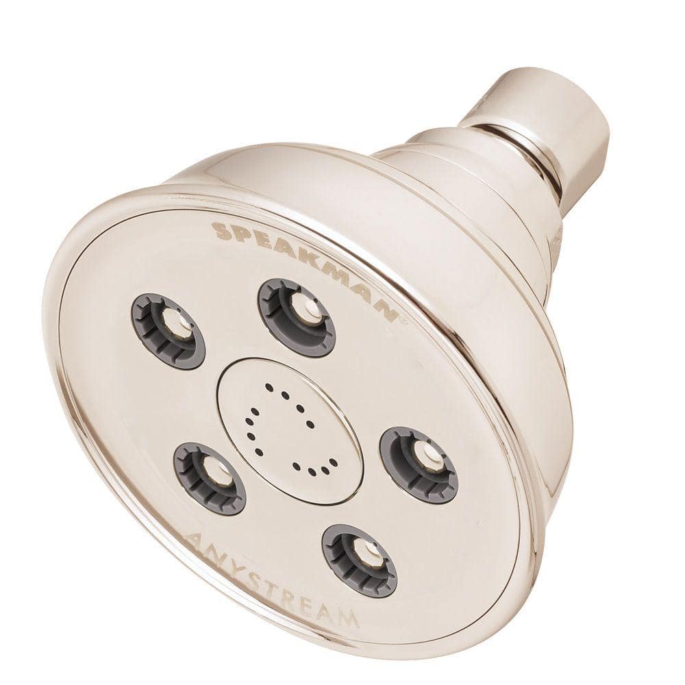 Polished Nickel Multi-Function Adjustable Wall Mounted Shower Head