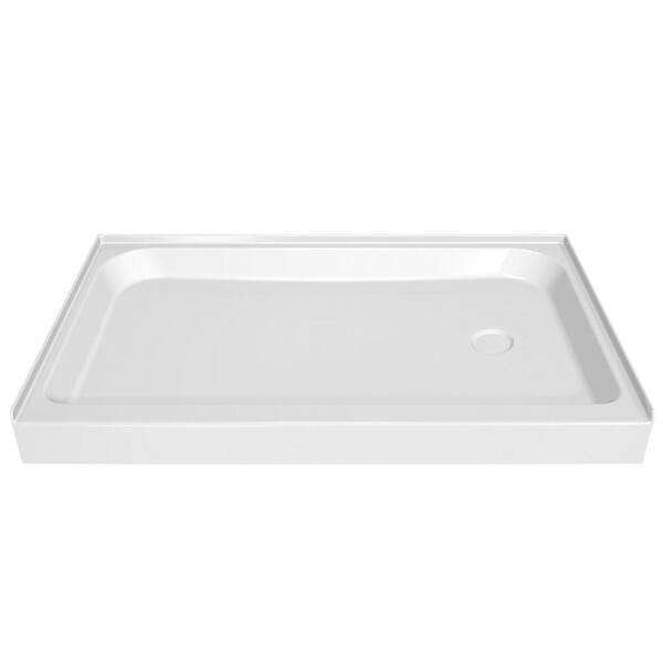 MAAX 60 in. x 32 in. Single Threshold Shower Base with Right Drain in White
