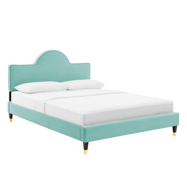 MODWAY Aurora Performance in Mint Velvet Full Bed