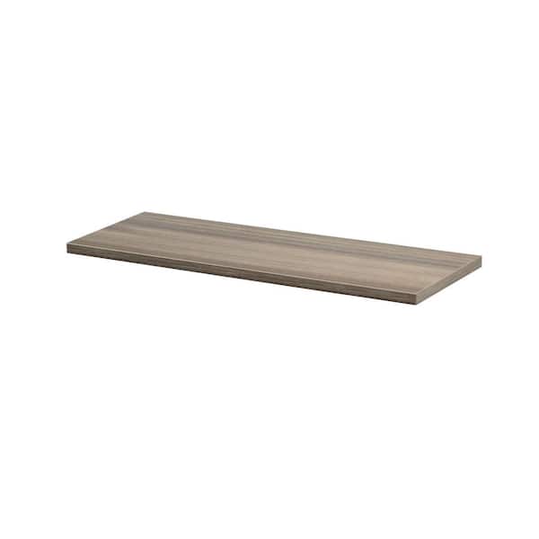 Dolle LITE 31.5 in. x 9.8 in. x 0.75 in. Driftwood MDF Decorative Wall Shelf without Brackets