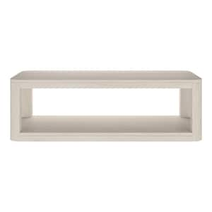 Stellan 47.25 in. Alder White Rectangle MDF Top Coffee Table