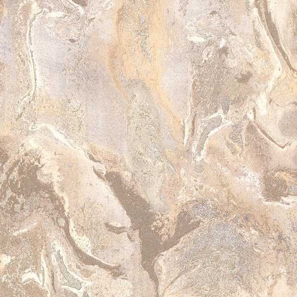 Brewster Stone Gold Wallpaper Sample