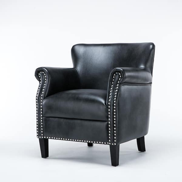 charcoal leather chair