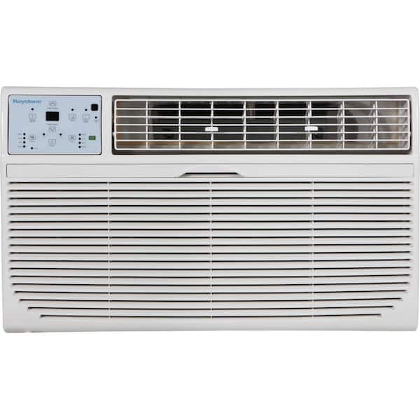 Keystone 8,000 BTU 115-Volt Through-the-Wall Air Conditioner Cools 350 Sq. Ft. with Heater in White