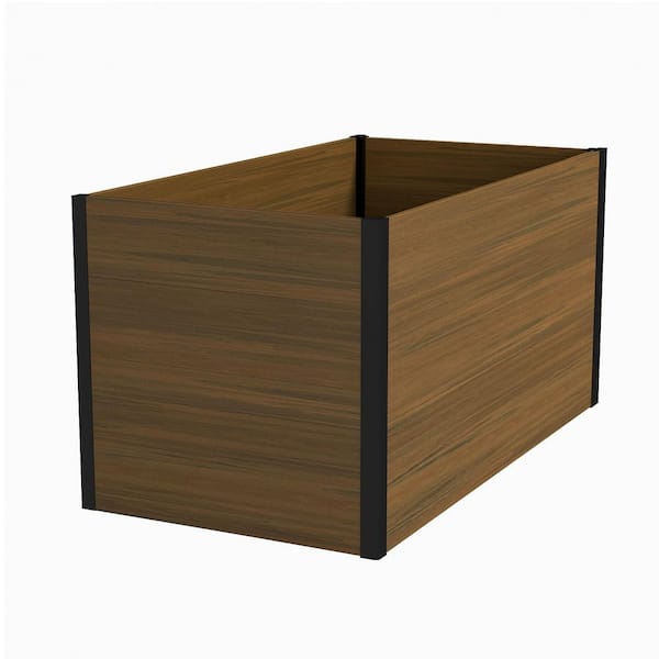 31.5 in. x 58 in. Brown Composite Tree Guard Planter Box-Root Protection Landscaping Border, No-Rust and Tool-Free Setup