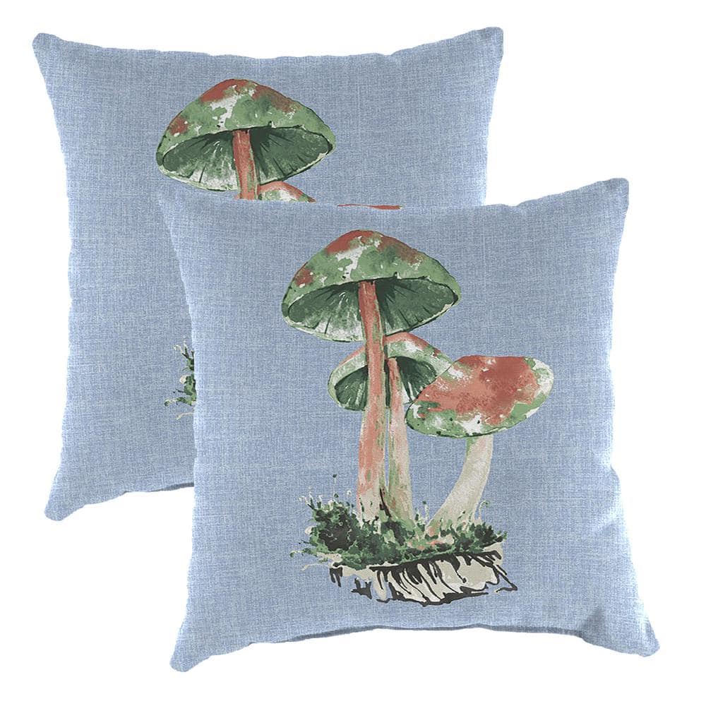 16 in. L x 16 in. W x 4 in. T Square Outdoor Throw Pillow in Rural Mushroom (2-Pack) price history on PriceWatchPro