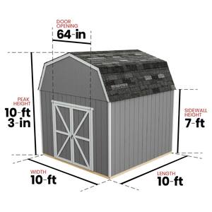 Professionally Installed Braymore 10 ft. x 10 ft. Outdoor Wood Shed with Smartside- Autumn Brown Shingle (100 sq. ft.)