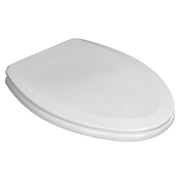 Centoco 900-001 Elongated Wooden Toilet Seat Heavy Duty Elongated White 1 Pack 
