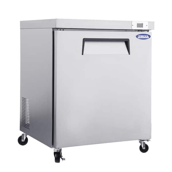 Xspracer Moray 29 in. 8 cu.ft Frost Free Defrost Commercial Under-Counter Upright Freezer in Stainless with Solid Door