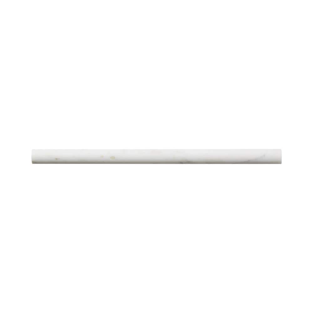 Carrara White .75 in. x 12 in. Honed Marble Wall Pencil Tile (1 Linear Foot) price history on PriceWatchPro