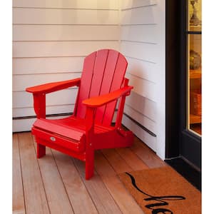 Recycled Red Folding Plastic Adirondack Chair