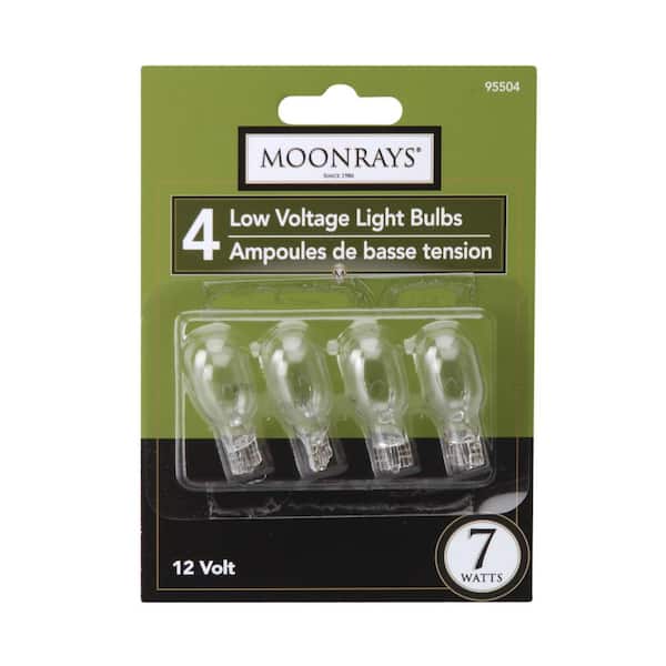 Moonrays 7-Watt Clear Glass T5 Wedge Base Incandescent Replacement Light Bulb (4-Pack)