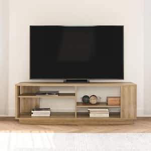 Novaris, Natural, TV Stand fits TVs up to 60 in. with Sleek Modern Design