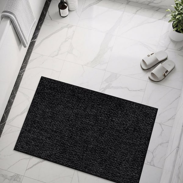 Terra Fiber Easy Jute Dark Grey 2 ft. x 3 ft. Solid Indoor Outdoor Area Rug