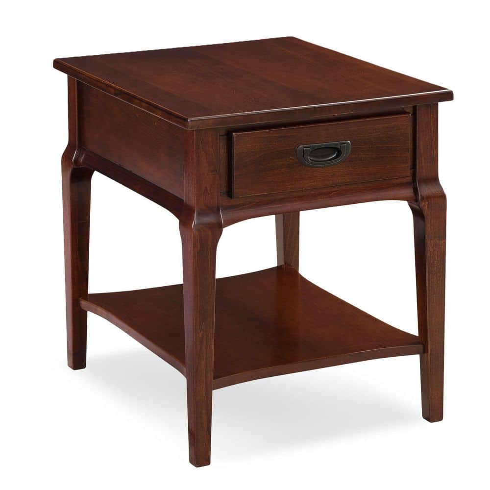 Stratus 24 in. Cherry Drawer End Table - thumbnail 2