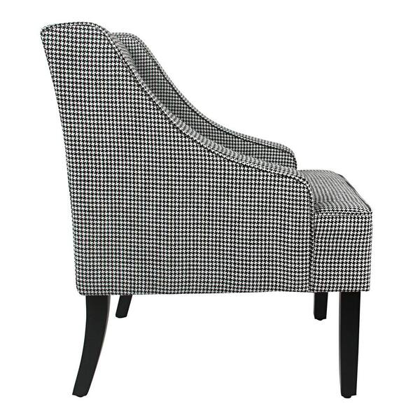 black white houndstooth chair