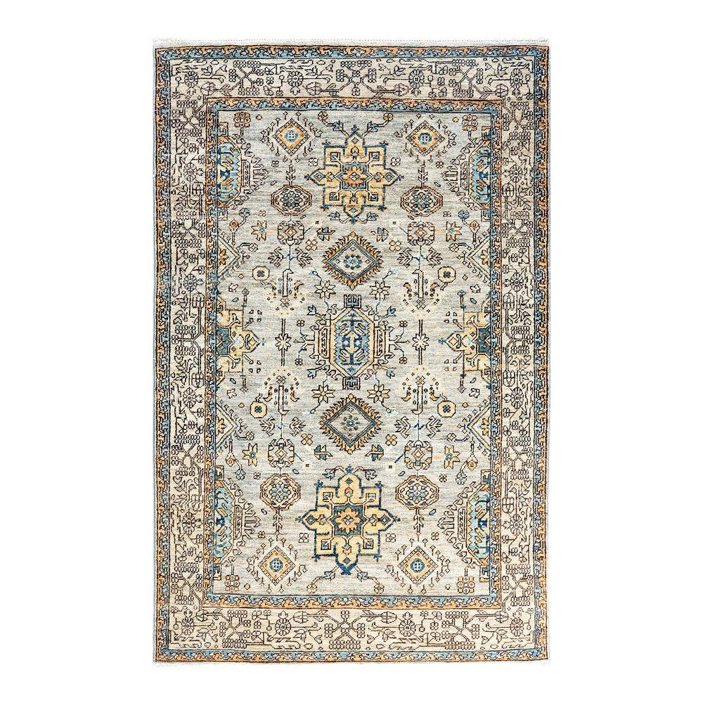 Serapi Gray 4 ft. x 6 ft. Tribal Wool Indoor Area Rug price history on PriceWatchPro