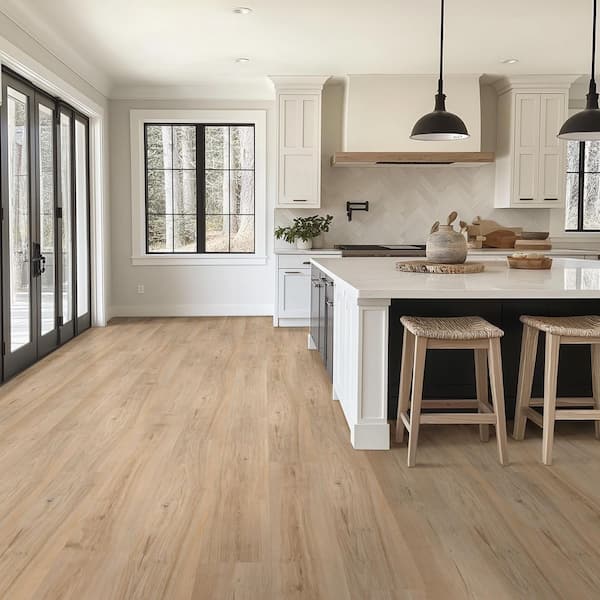 Lathem Pine 12 MIL x 7 in. W x 60 in. L Click Lock Waterproof Luxury Vinyl Plank Flooring (26.72 sq. ft. / Case)