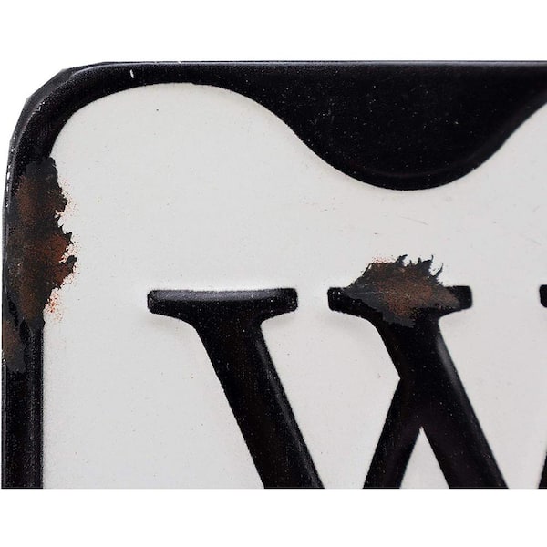 Farmhouse Welcome Embossed and Rustic Metal Wall Decorative Sign