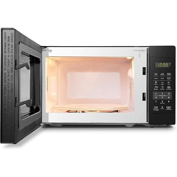  COMFEE' EM720CPL-PMB Countertop Microwave Oven, 0.7cu.ft, 700W,  Black & Mini Countertop Toaster Oven, 2-Knobs Easy to Control with  Timer-Bake-Broil-Toast Setting, 1000W, Black: Home & Kitchen