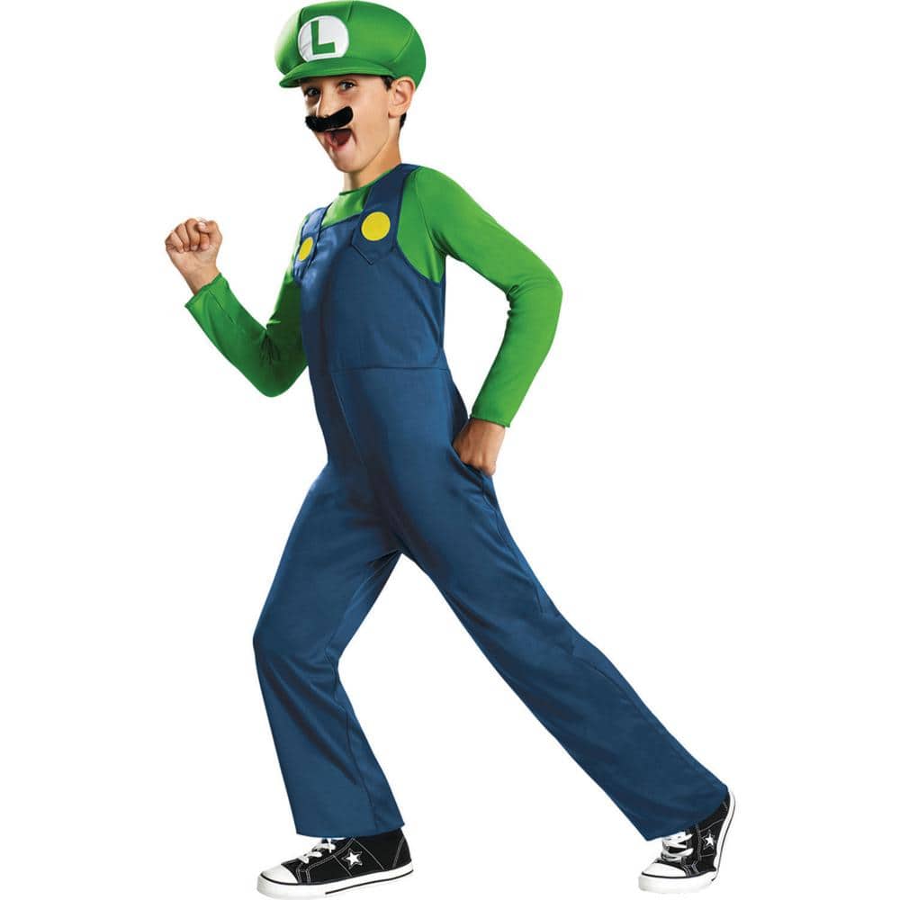 Boy's Classic Super Mario Bros. Luigi Costume - Large 10-12 - Kids Halloween Costume price history on PriceWatchPro