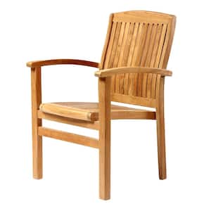 Colorado Natural Teak Wood Stackable Outdoor Lounge Chair