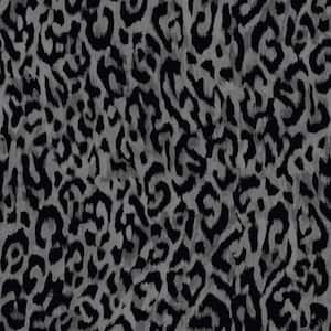 Laid Back Leopard Black Peel and Stick Wallpaper