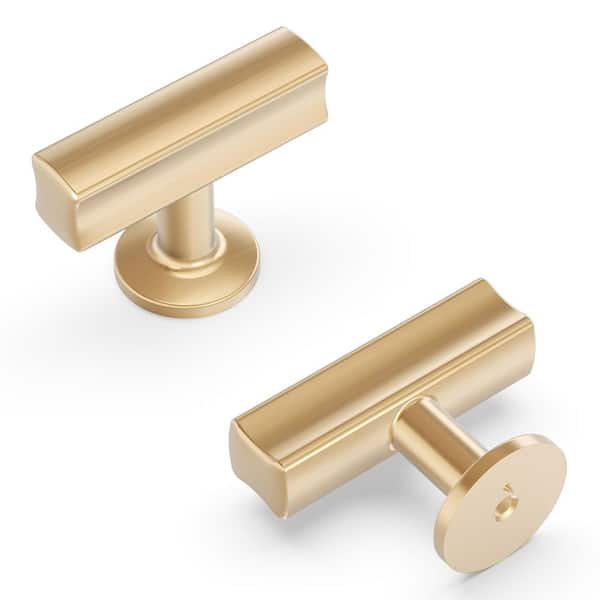 Woodward Collection T-Knob 1-15/16 in. x 15/16 in. Champagne Bronze Finish Modern Zinc Cabinet Knob (10-Pack)