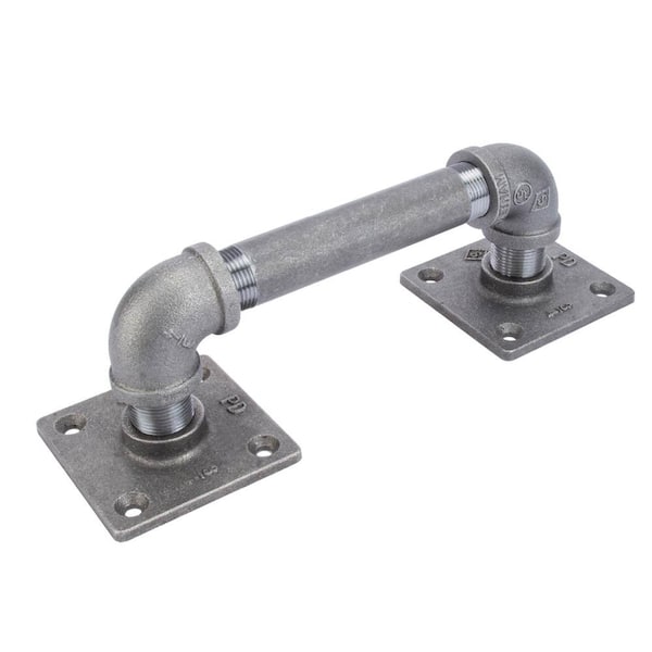 PIPE DECOR Heavy Duty Industrial Pipe Barn Door Handle/Pull, 11 in. Long, 3 ¼ in. Wide