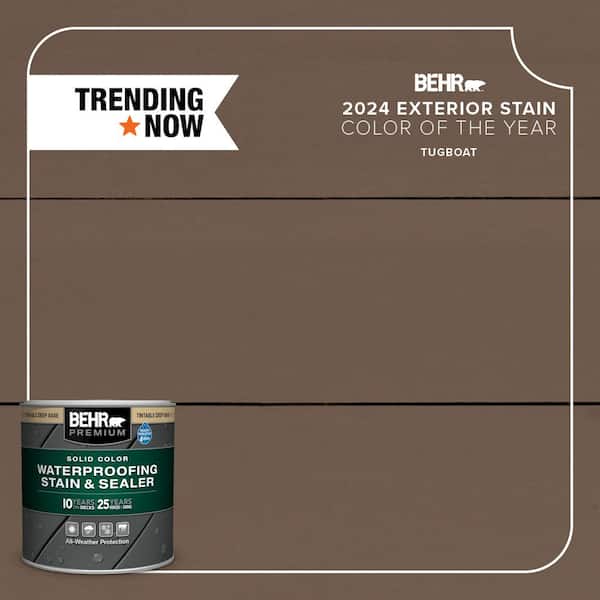 BEHR PREMIUM 8 oz. #SC-141 Tugboat Solid Color Waterproofing Exterior Wood Stain and Sealer Sample