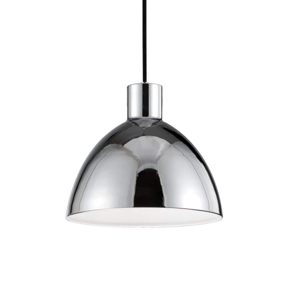 Chroma 13W LED Dome Pendant in Sleek Chrome