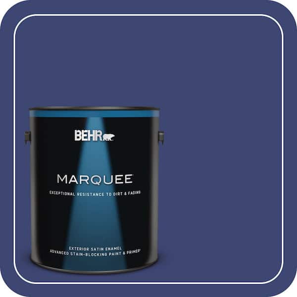 BEHR MARQUEE 1 gal. #T18-18 Constellation Blue Satin Enamel Exterior Paint & Primer