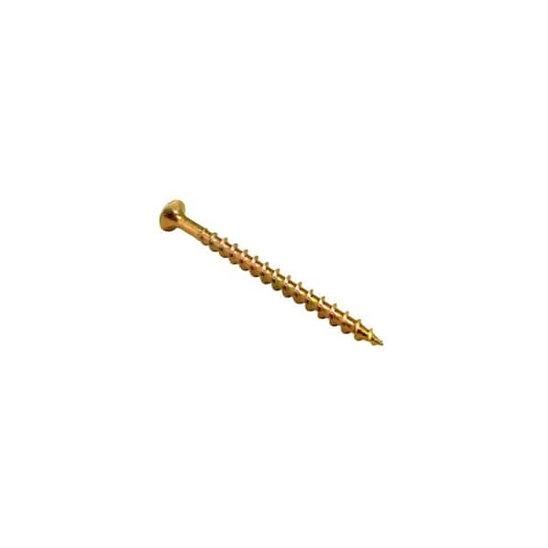 #8 x 3 in. Gold Phillips Bugle Head Screw (5 lb. per Box)