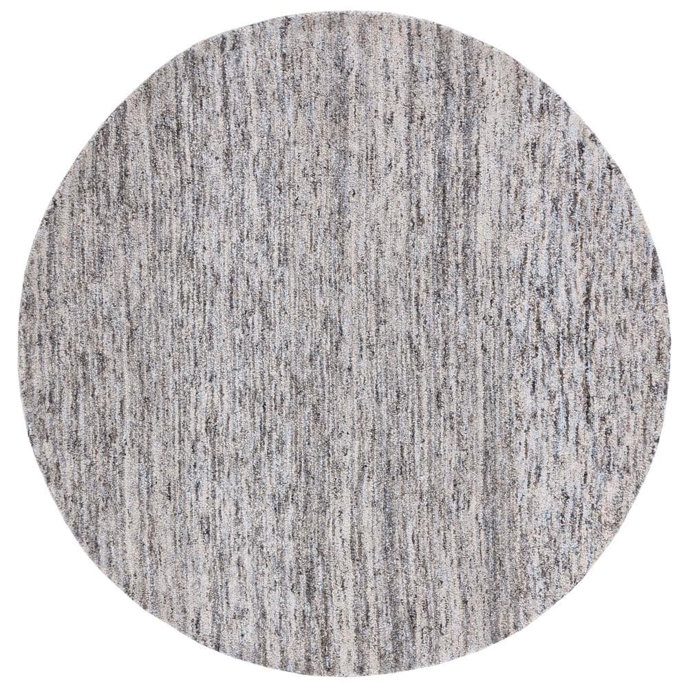 SAFAVIEH Abstract Elizabeth Distressed Area Rug Grey 7 x 7 Round