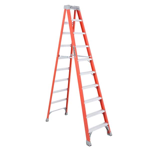 Louisville Ladder 10 ft. Fiberglass Step Ladder with 300 lbs. Load Capacity Type IA Duty Rating