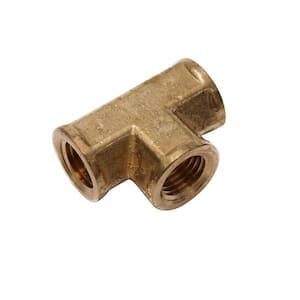 1/4 in. FIP Brass Pipe Tee Fitting (25-Pack)