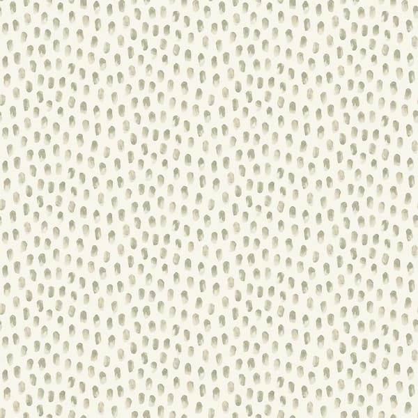Chesapeake Sand Drips Grey Painted Dots Matte Paper Pre-Pasted Wallpaper Sample