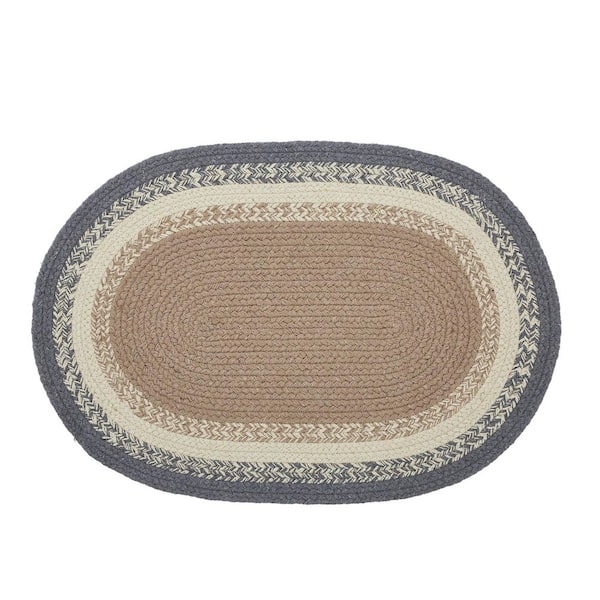 Finders Keepers 19 in. x 13 in. Tan Cotton Oval Placemat